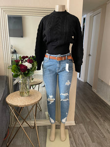 Black knitted sweater