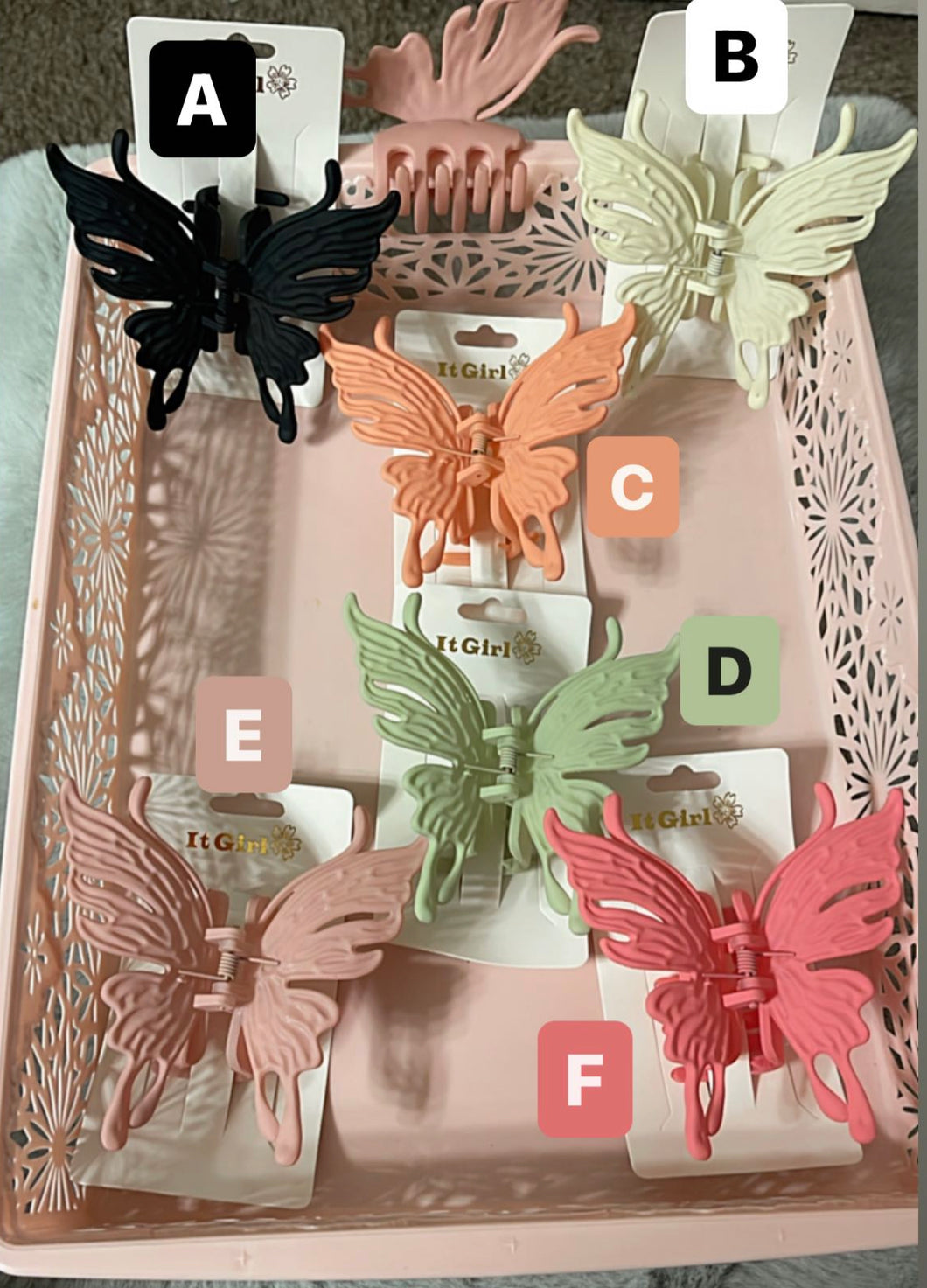 Butterfly hair clips