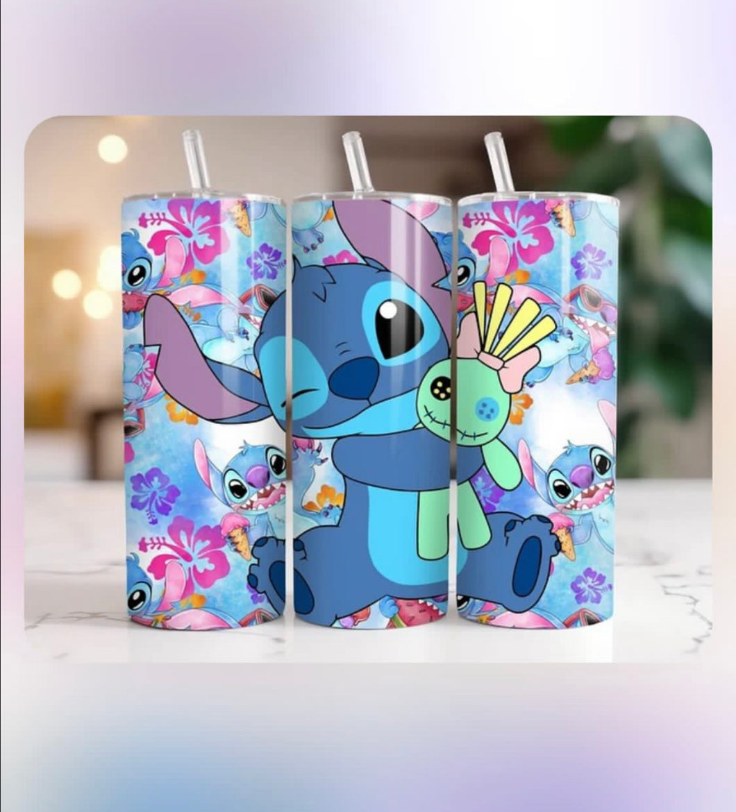 Stitch & plushy hugging tumbler