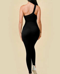 Black compressing jumpsuit