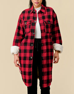 Plaid shepherd trench