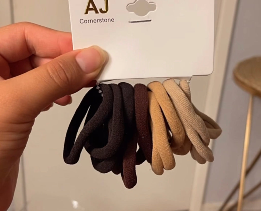 16pc brown hair ties