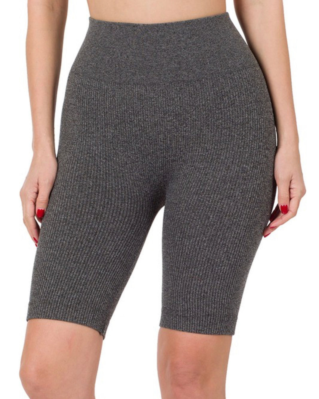 Charcoal biker shorts