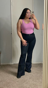 Black flare pants