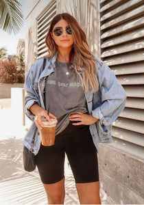 Plain biker shorts