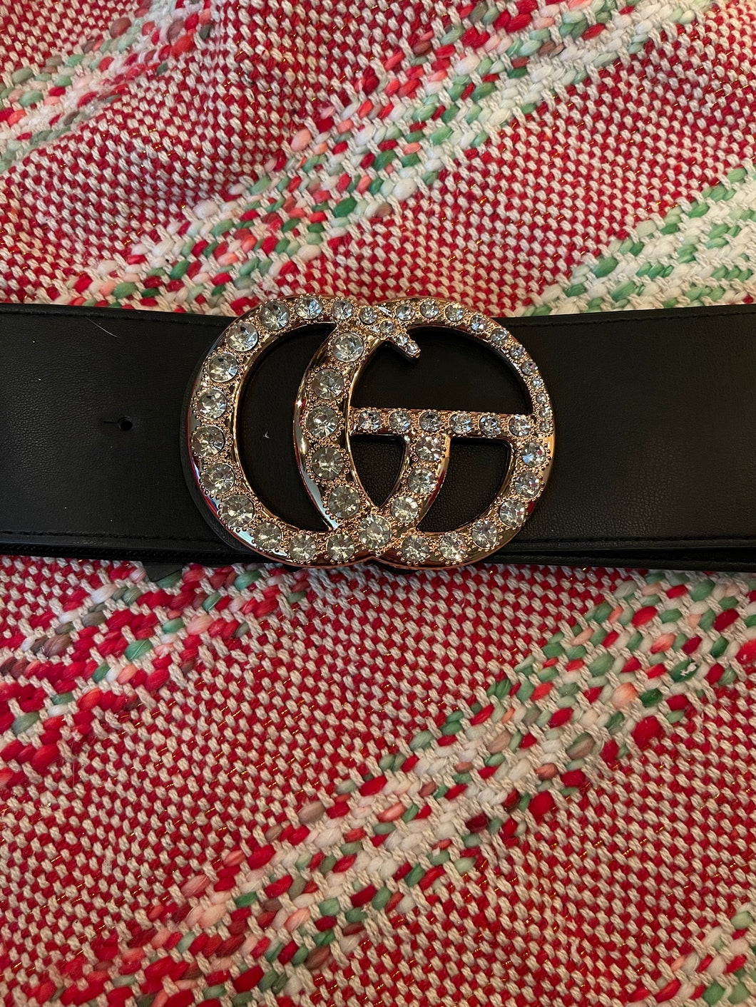 G rhinestone plus stretchy belt