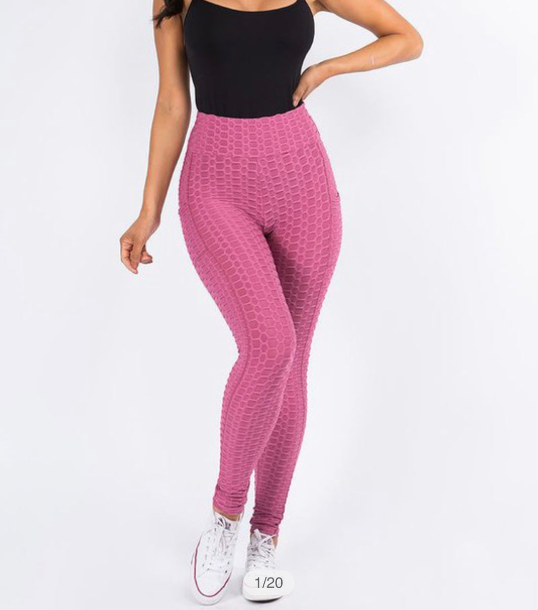 Scrunched high waisted leggings