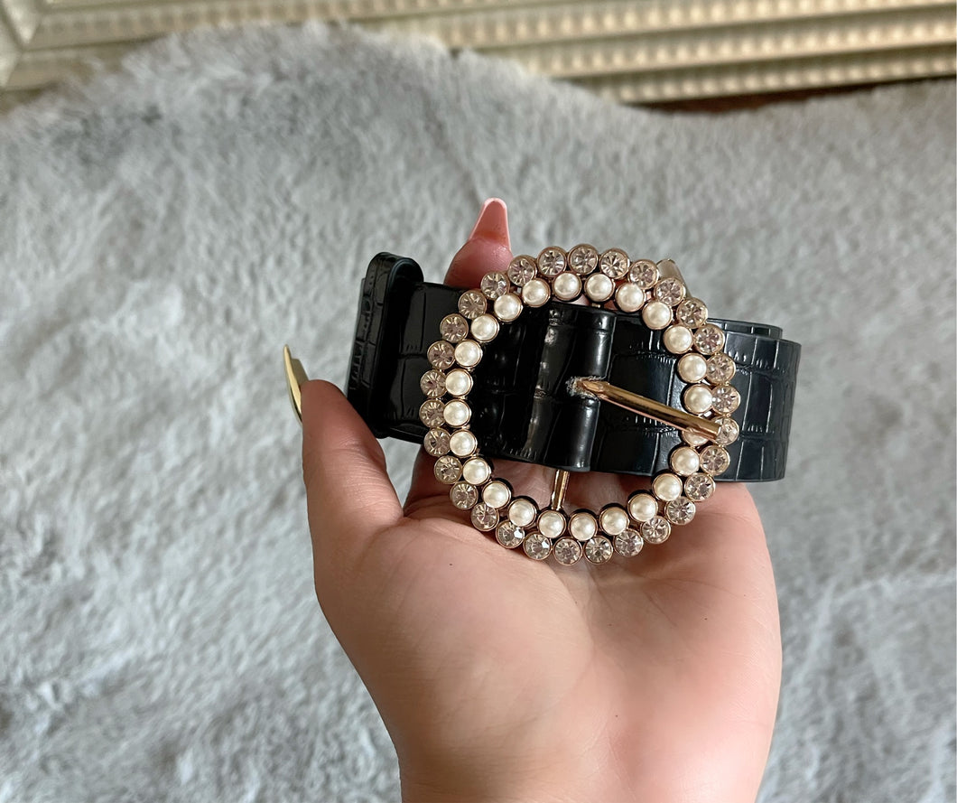 Pearls/rhinestone belt