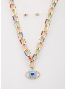 Colorful evil eye set