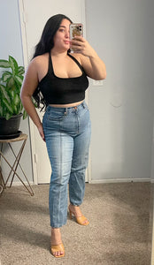 Black halter top