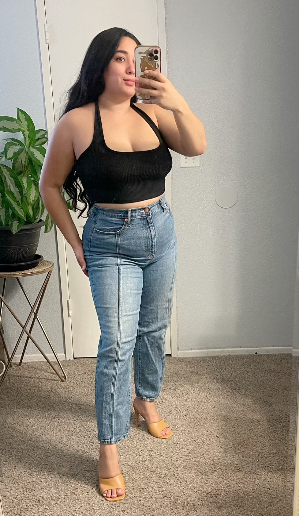 Black halter top