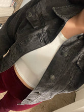 Cargar imagen en el visor de la galería, Washed black denim jacket
